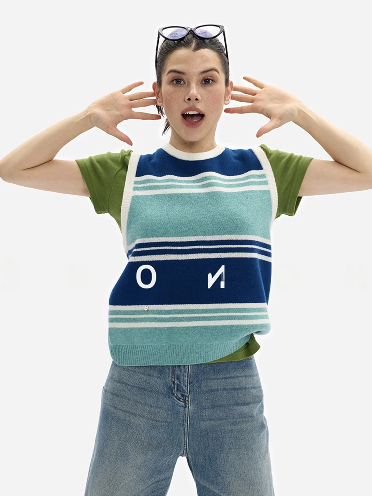 

Круглый вязаный жилет Ne, осенний сезон 2022, цвет воротника, роскошная простая женская одежда, удобный топ для похудения