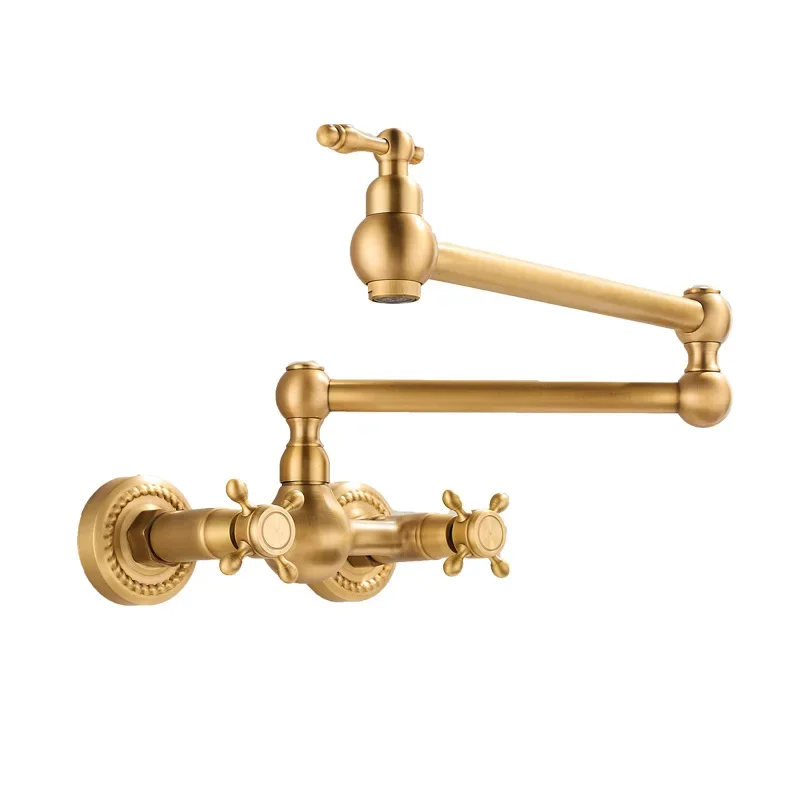 

Single cold water stove faucet kitchen, extended telescopic folding vegetable basin, hot and cold faucet