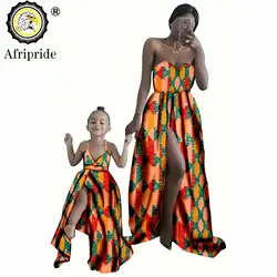 African Print Dresses for Women and Girl for Party Wedding Evening Outfits Wax Attre Dashiki Dress Plus Size AFRIPRIDE S20F002