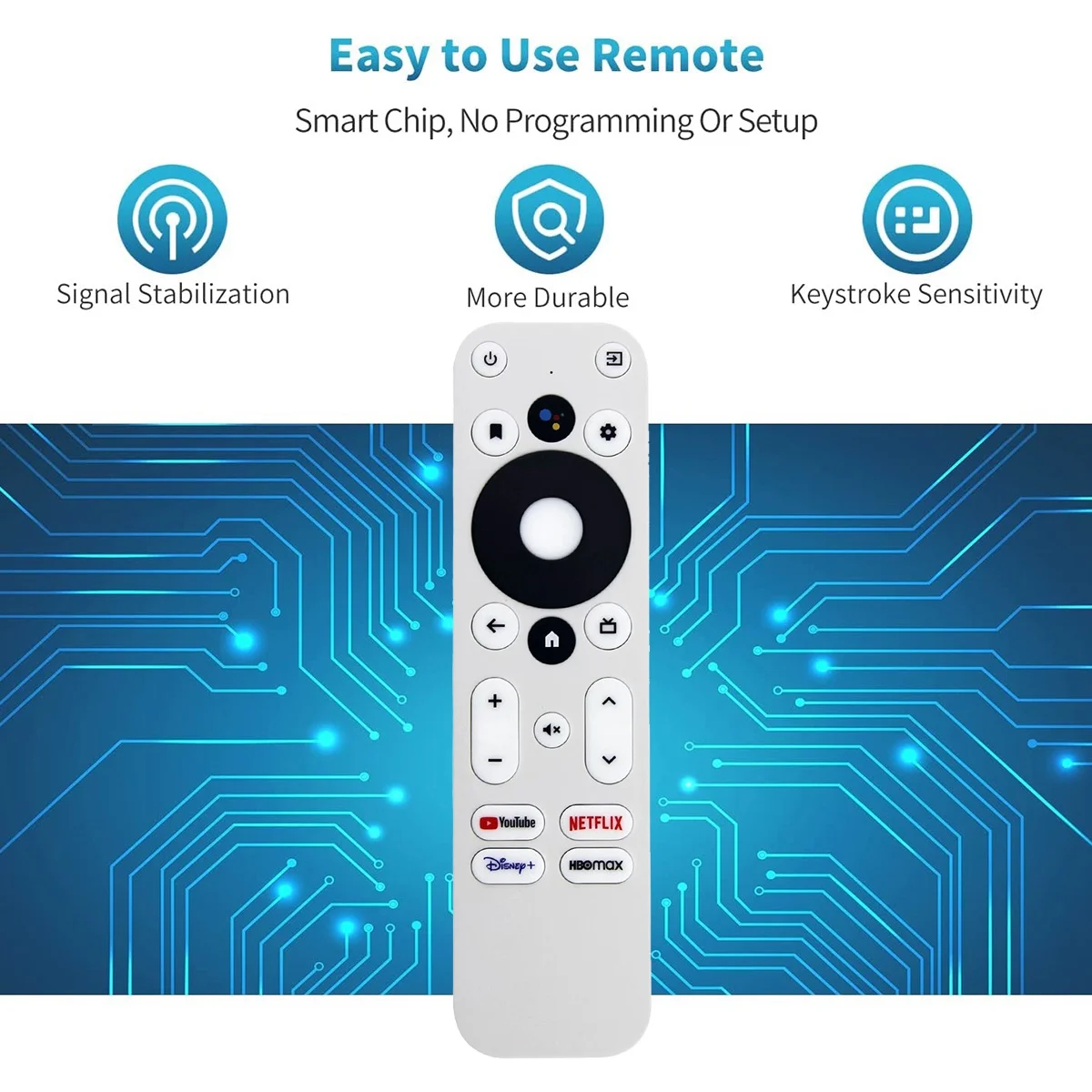 Replace Voice Remote Control for MECOOL/ONN KM2 for KM2 Netflix YouTube 4K Certified Voice Android TV Box