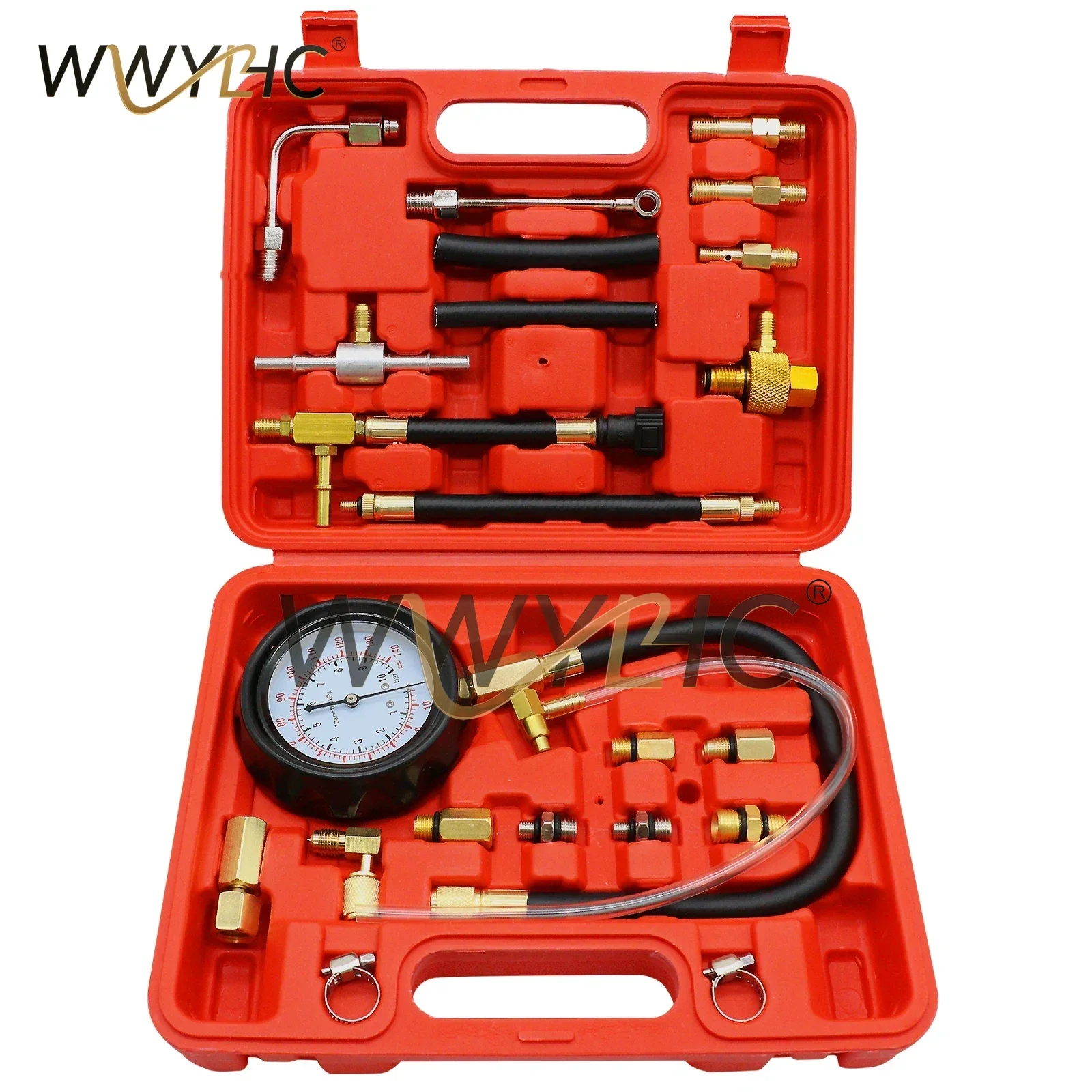 Upgraded Fuel Injection Pump Pressure Tester Gauge Diagnostic Tools Kit,Engine Test Tool Set For Most Cars (New TU-114)