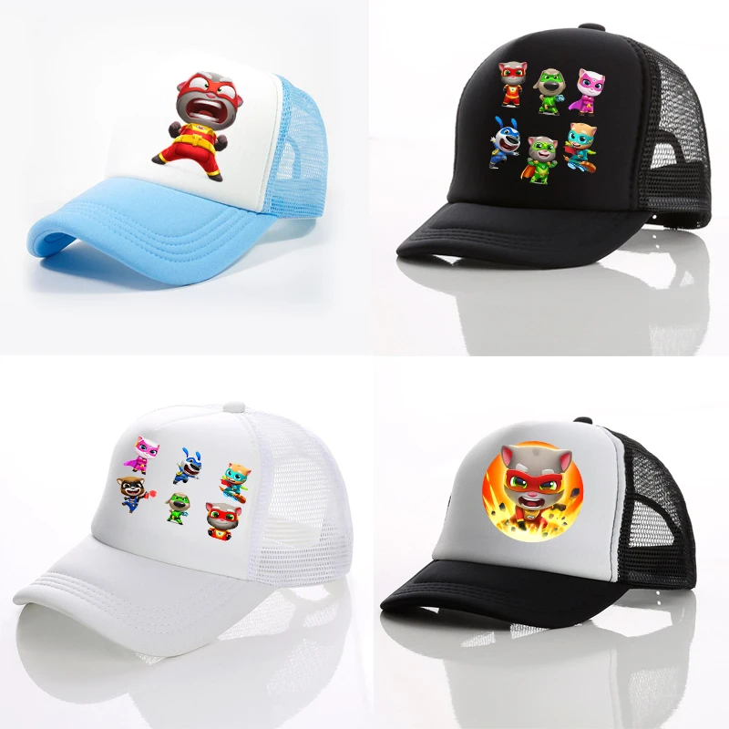 Casquette de baseball avec reconnaissance King Tom pour enfants, chapeaux de soleil unisexes, casquette à visière réglable, mignon et prudent, figurines Kawaii, garçons et filles, cadeaux pour enfants