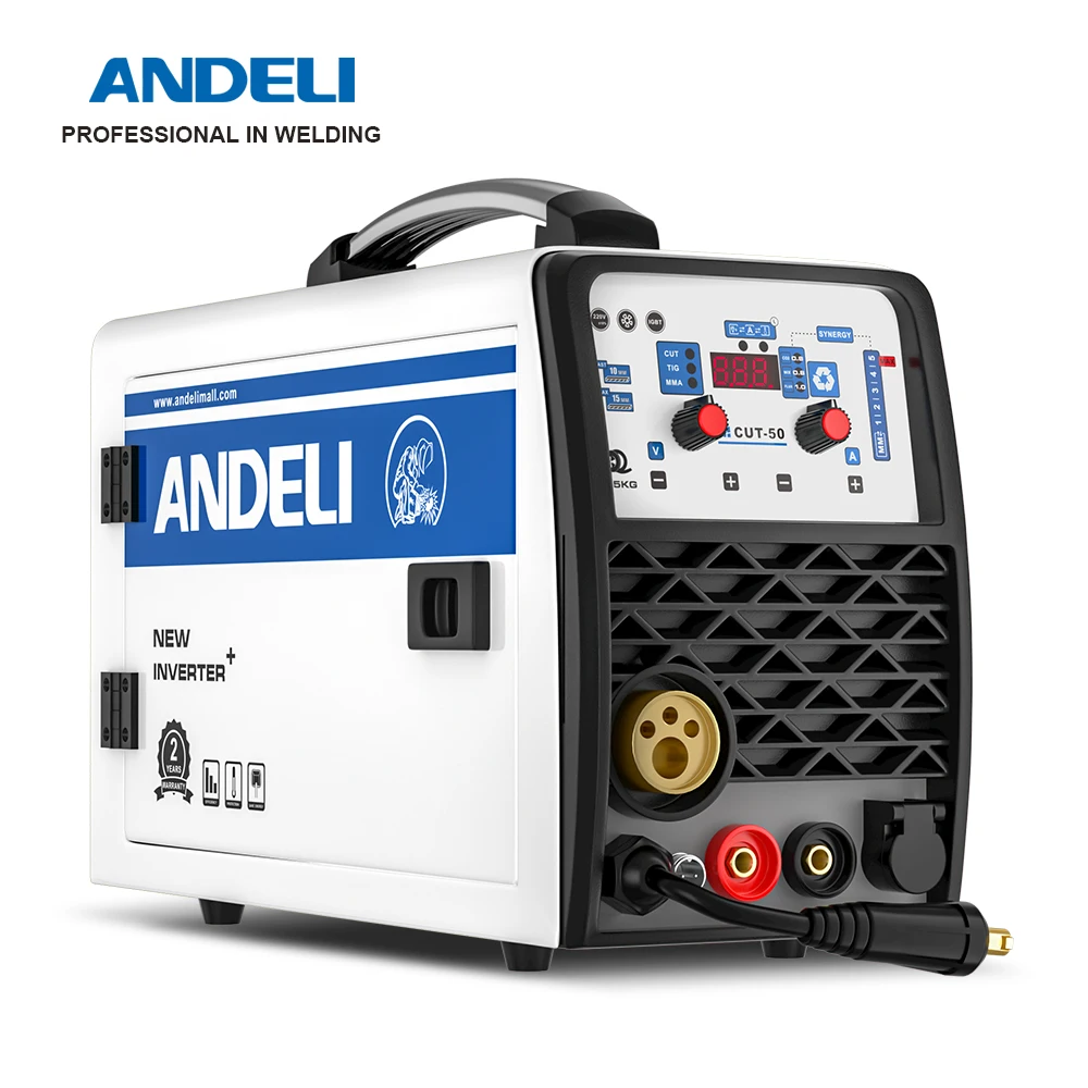 ANDELI Multi-Function Welding Machine MIG CUT ARC MMA 3 in 1 Welder Semi-Automatic Mig/plasma cutting/stick M CUT-50 cutter 220V