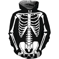 Funny Horror Skeleton 3D Print Hoodies Men Women Casual Streetwear Oversized Sweatshirts Hoodie Pullovers Tracksuit Man Clothing