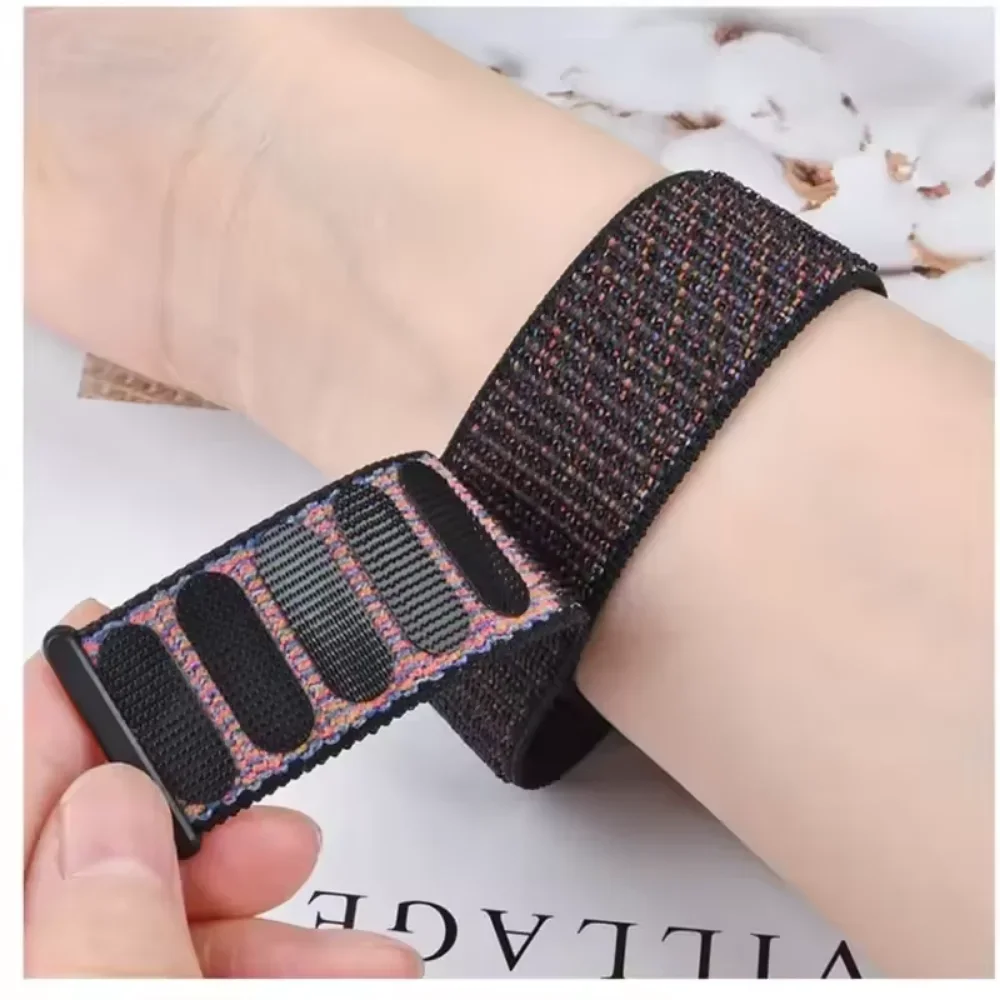 22mm 20mm Nylon Loop Strap for Garmin Forerunner 265 55 165 965 Comfortable Wristband for Garmin Venu 3 2/Move Trend/Vivoactive5