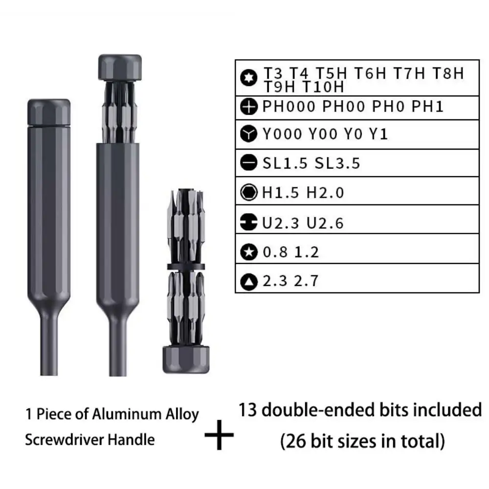 Jeu de tournevis de précision 27 en 1, mini tournevis portable Phillips TOrx magnétique pour téléphones portables, montres, ordinateurs