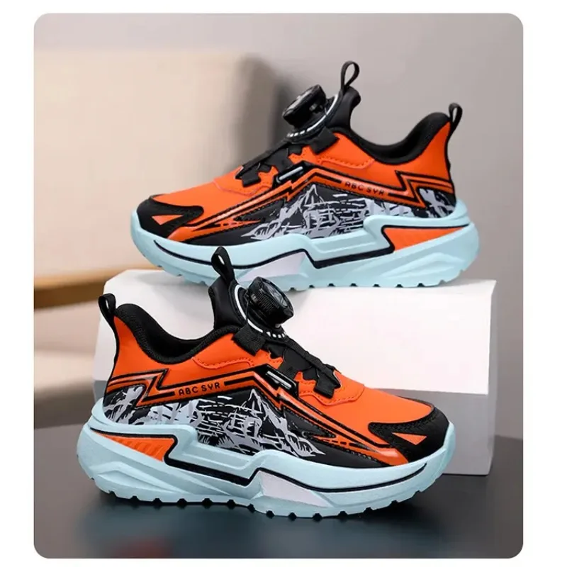 

Детские кроссовки, нескользящая дышащая спортивная тренировочная обувь, уличные кроссовки на шнуровке для мальчиков и девочек, повседневная прогулочная обувь