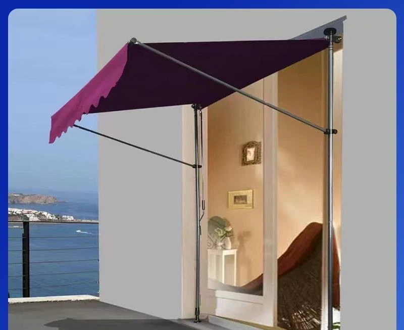 Y outdoor half umbrella upright awning folding telescopic canopy shop hand-cranked rain eaves balcony courtyard