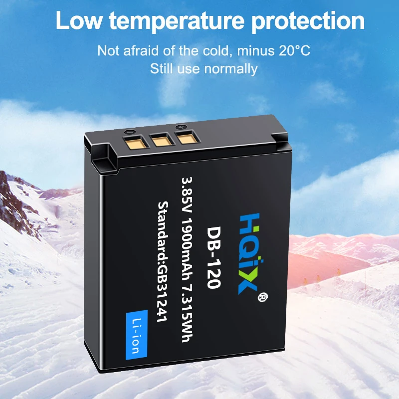 HQIX リコー GR Ⅳ GR4 カメラ用 DB-120 デュアル充電器バッテリー
