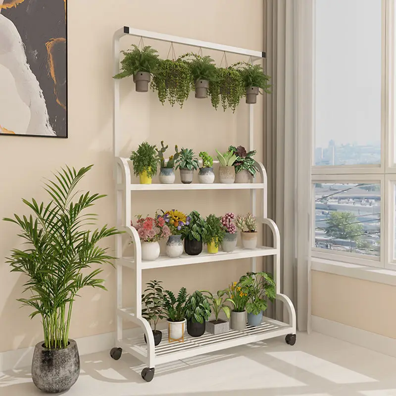 

Wrought iron flower shelf, multi-layer indoor special price, space-saving household balcony, new folding flower