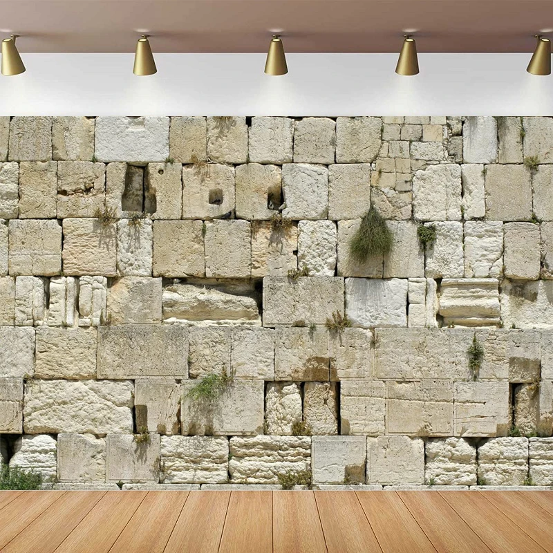 Western Wall Photography Backdrop Jerusalem Photo Judaism Ancient Israel Old City Wailing Wall Background Religious Event Poster