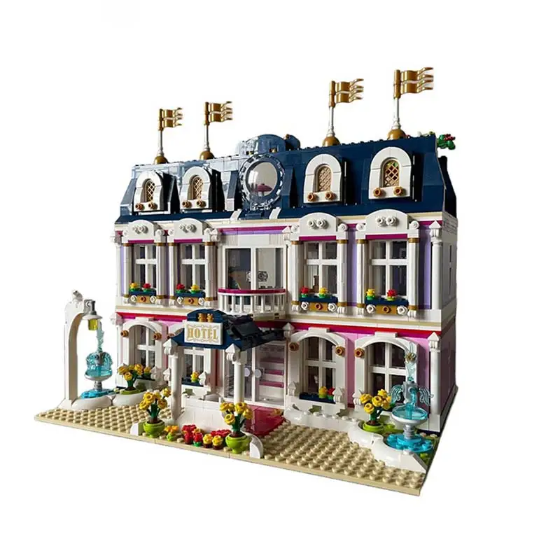 MOC- 129051   モジュラーアーキテクチャグランドホテルモデルビルディングブロックアセンブリシニアレンガパズルおもちゃ子供の誕生日プレゼント