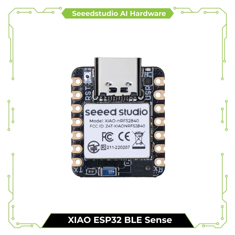 Płytka deweloperska Seeed Studio XIAO nRF52840 Sense TinyML/TensorFlow Lite - IMU / Mikrofon - Bluetooth 5.0