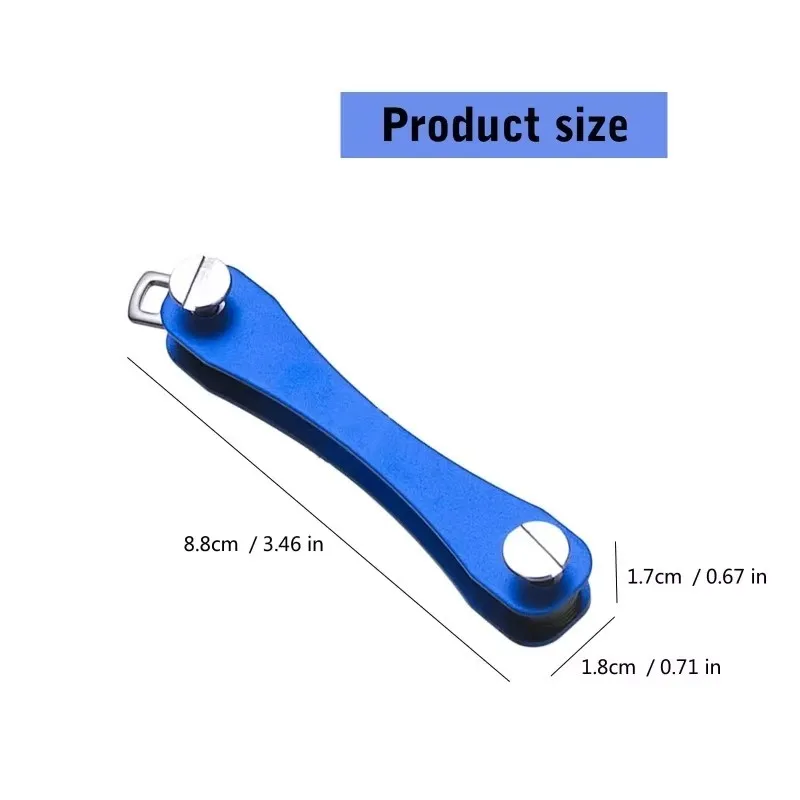 Intelligenter Schlüsselanhänger, Mini-Schlüsselanhänger, kompakter dekorativer Schlüsselhalter, Clip für die Aufbewahrung zu Hause, Metall-Schlüsselclip, Aluminium-Organizer, Schlüsselanhänger für den Außenbereich – Detail 1