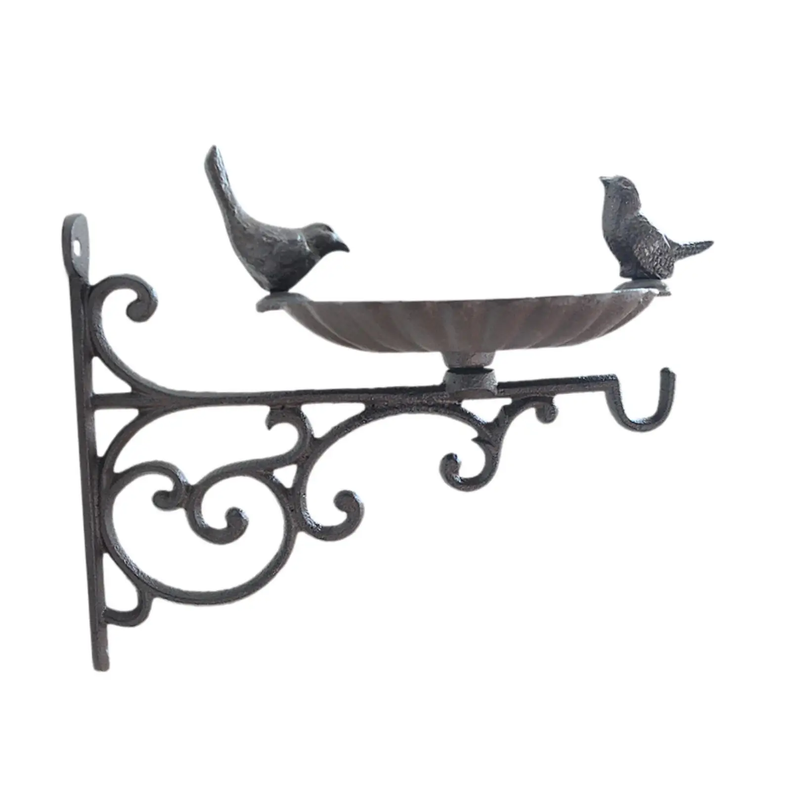 

Настенная миска для кормления птичьей ванны с подвесной вешалкой для растений, тазик для корма для птиц для террасы, патио, двора, декоративные предметы для сада