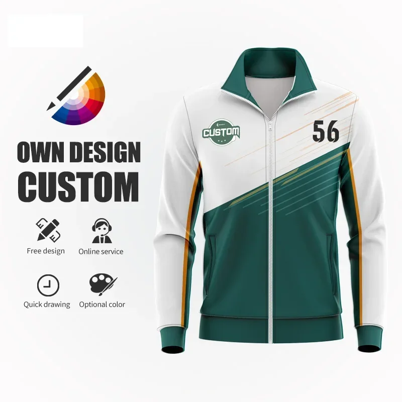 

Wholesale Custom Soccer Tracksuit Sets Sweat Suits Mens Winter Training Polyester Football Tracksuits Jacket With Zipper Pockets