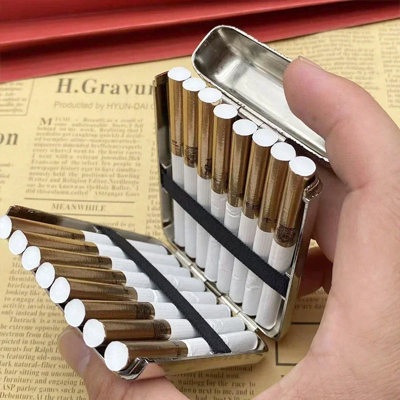 New Cigarette Box Three-open Flip-top Cigarette Box Multi-functional Cigarette Storage Box Men\'s Gift