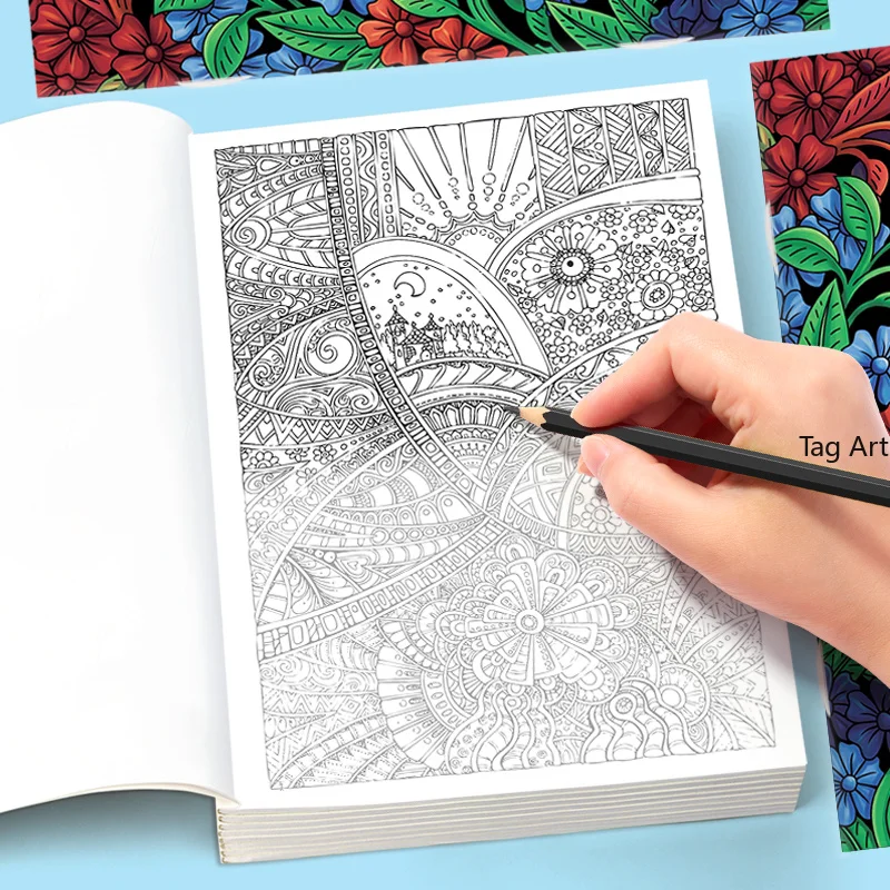 كتاب تلوين للكبار لتخفيف التوت - مراجعة Adult Coloring Book Stress Relief وسعره