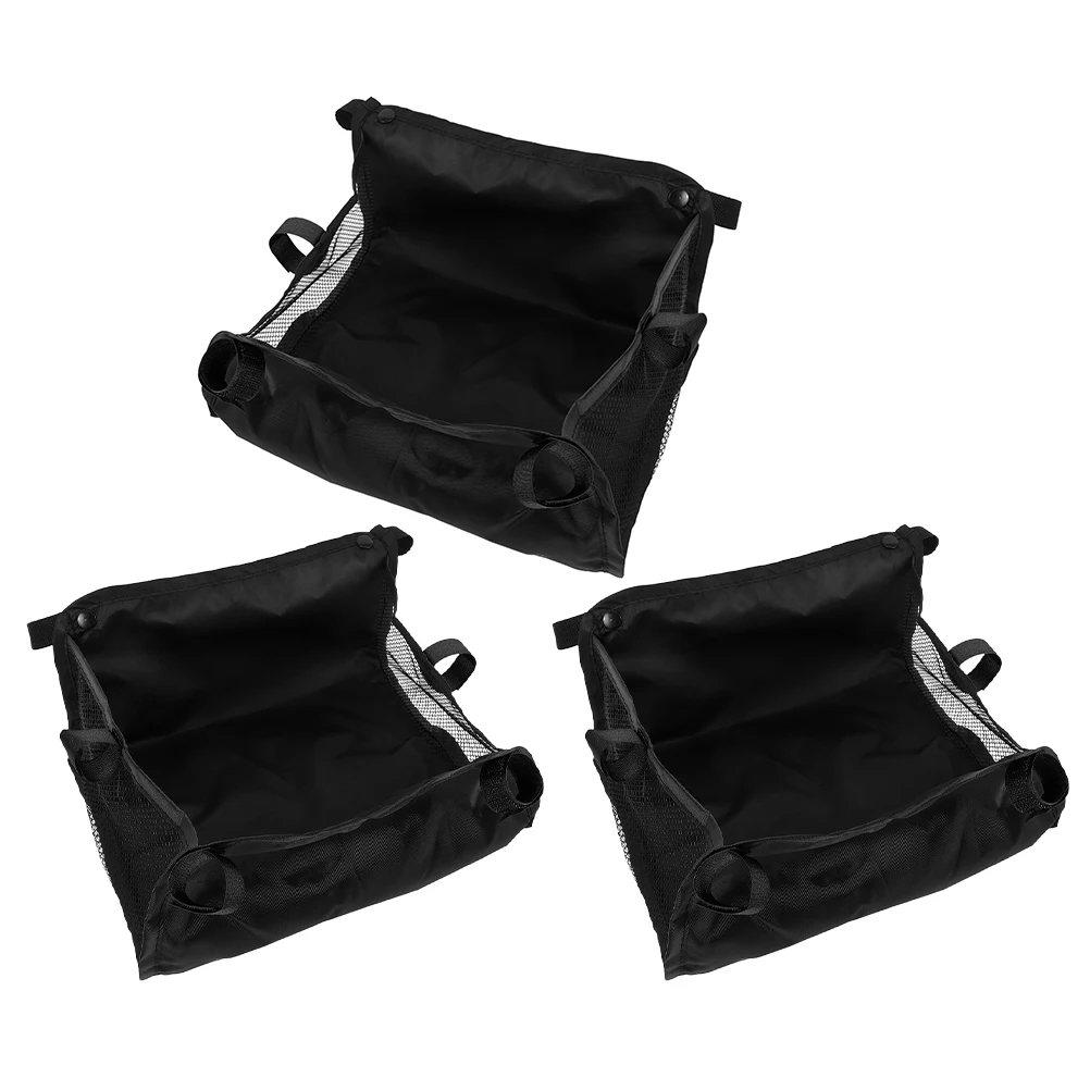 

3pcs Baby Stroller Bottom Basket Organizer Storage Bag Umbrella Pram Net Compatible Lightweight Portable Oxford Cloth Material