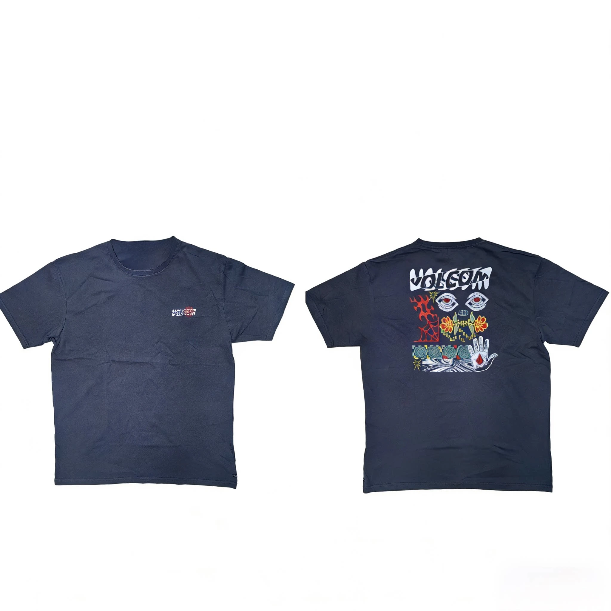 Hot Volcom Cotton Short Sleeve T-shirt Personality Niche Skateboard Function Wind All Kinds of Classic Beauty Tide Surfing