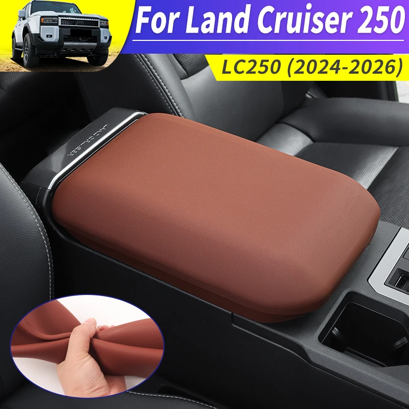 

For Toyota 2024 2025 2026 Land Cruiser Prado 250 LC250 Center Console Armrest Box Cover Non-Slip Dustproof Interior Accessories