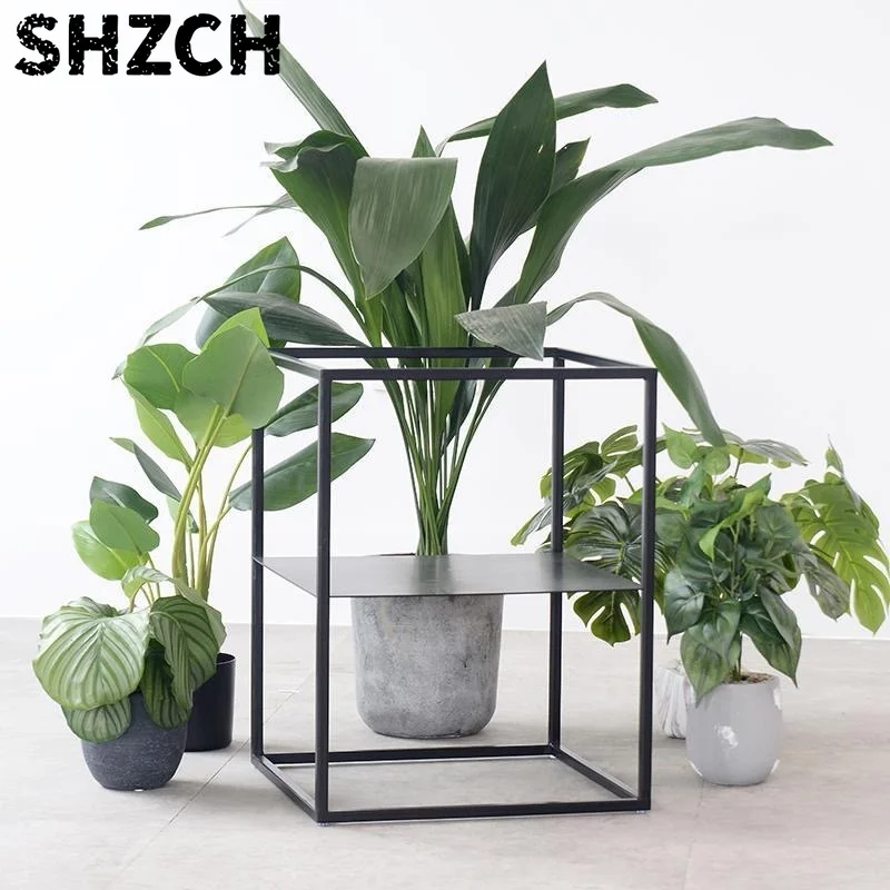 Luxury Nordic Iron Plant Stand for Indoor Multi-Tier Floor Standing  Balcony Living Room Decor Modern Minimalist Flower Display