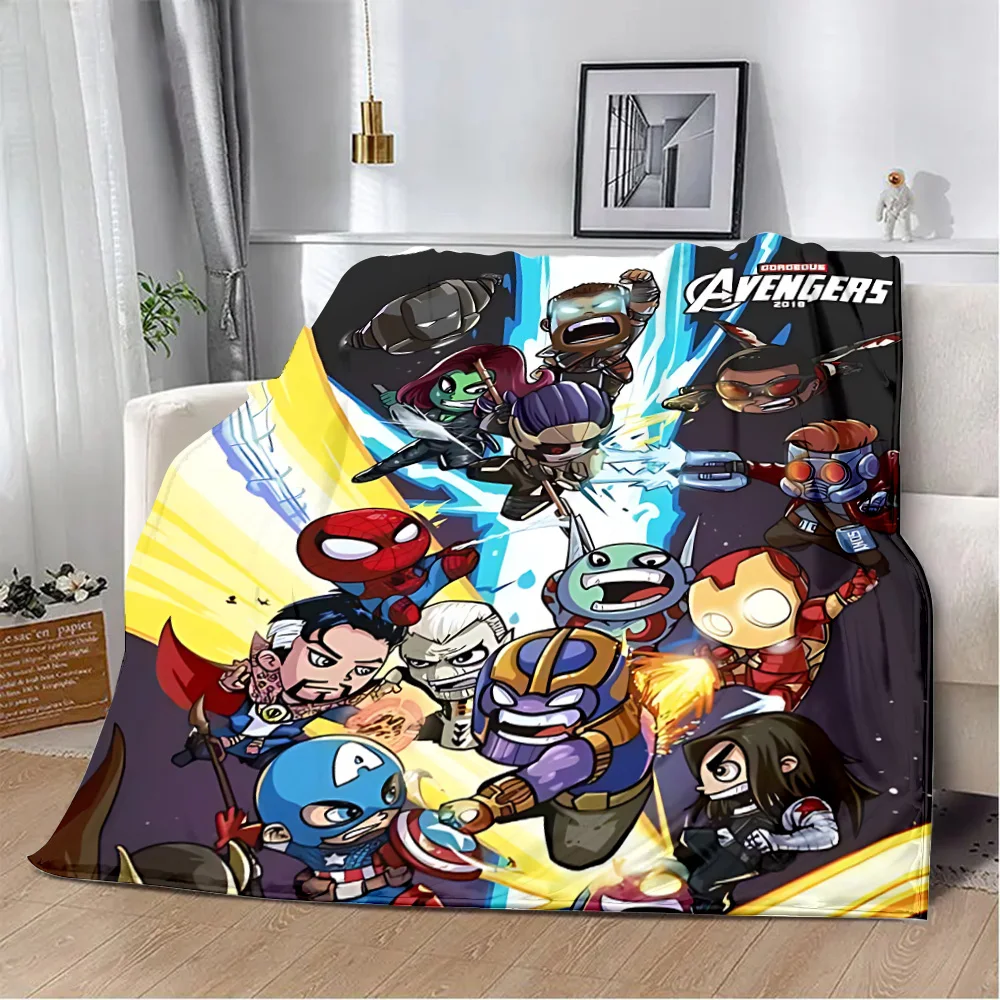 

The Avenger Printed Blanket Picnic Blankets Marvel Warm Blanket Soft and Comfortable Blanket Home Travel Birthday Gift