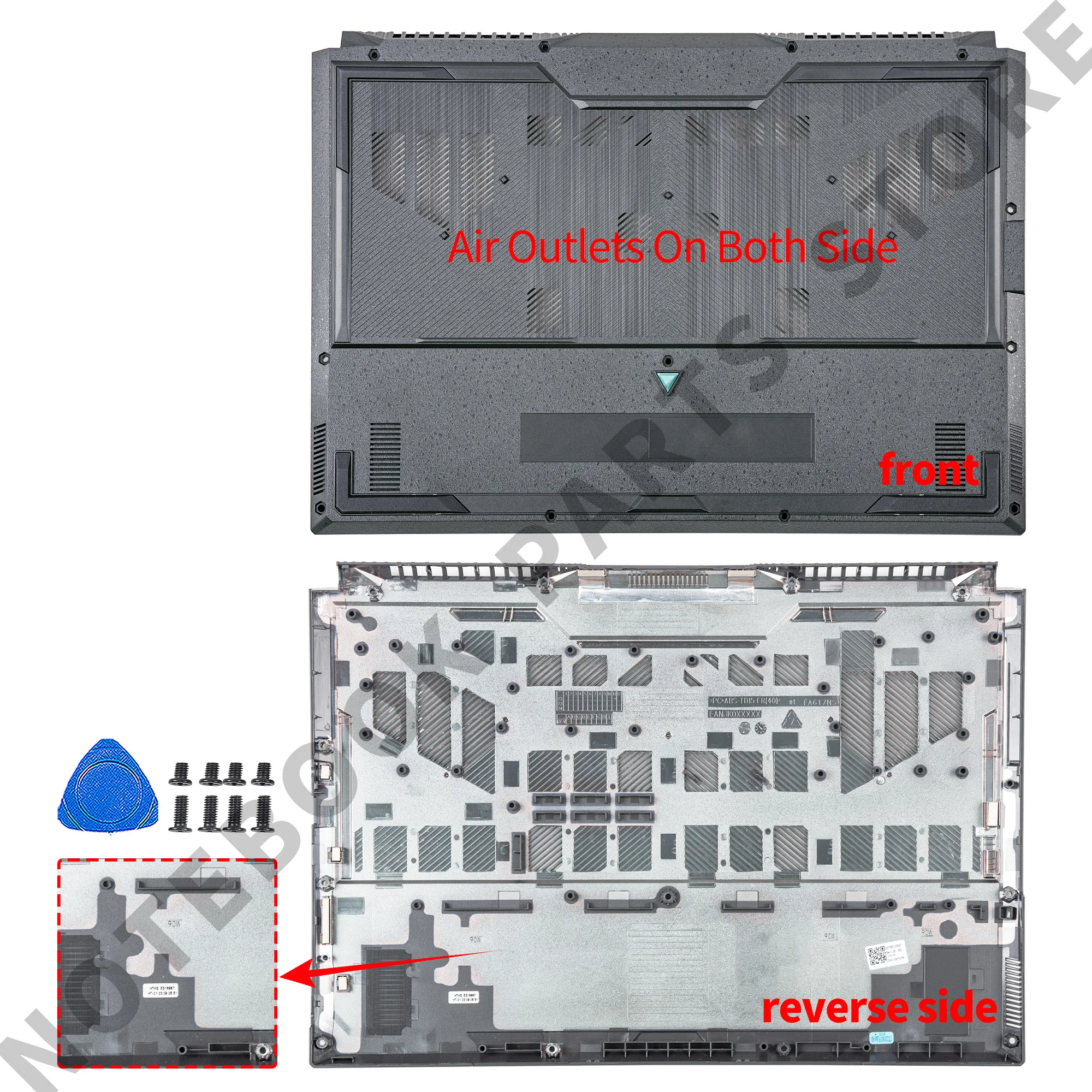 Imagem -06 - Saída de ar em Ambos os Lados para Jogos Tuf Tampa Traseira Lcd Painel Frontal Dobradiças Palmst Fundo F15 Fx507 Fa507z Fa507r