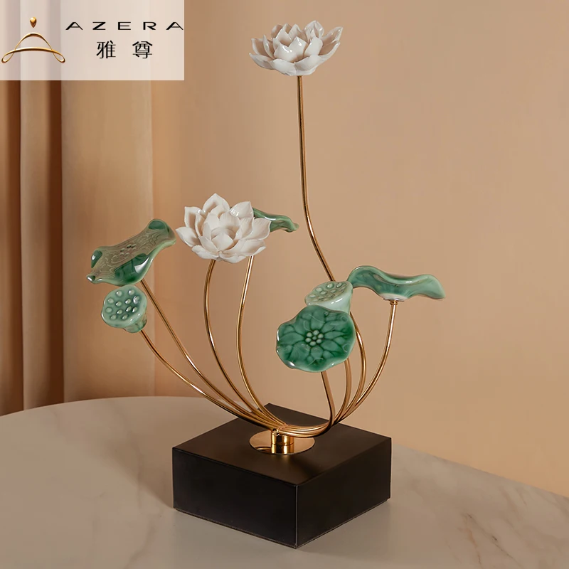 

Home Lotus Ornaments Home Gifts New Chinese Living Room Partition Ddecorations