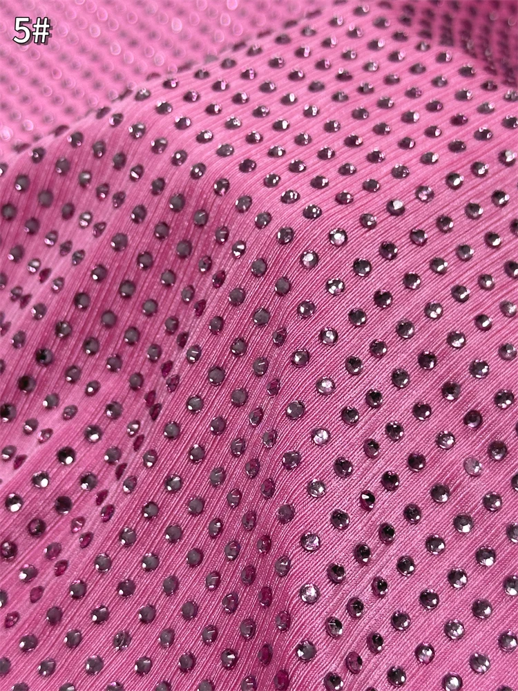 

2025 Latest Hot Sale Fashion Africa Lace Fabric High Quality Handmade Embroidery Lace With Stones Party For Wedding Dress