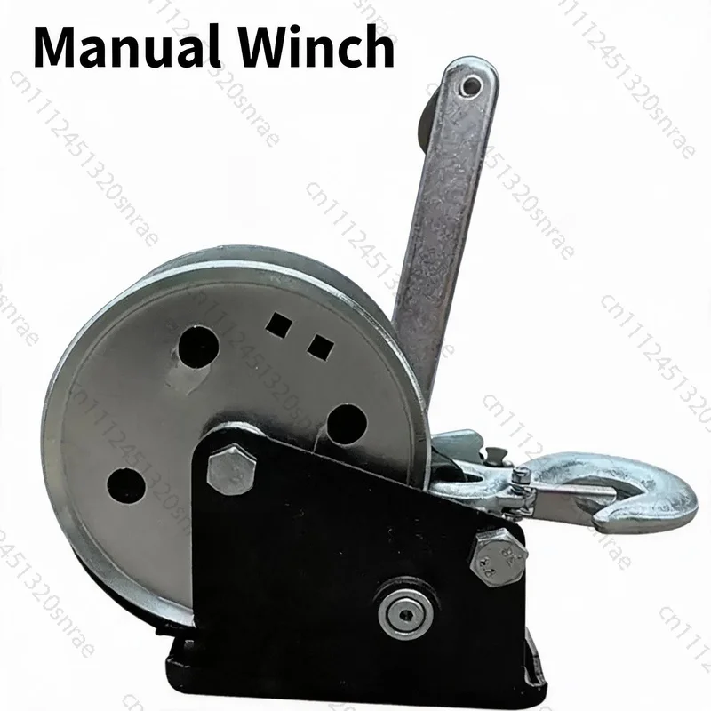 ATV RV Trailer Heavy Duty Free Machine 1200Lbs Double Gear Manual Winch