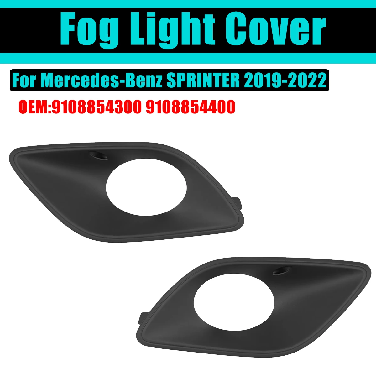 

Fog Light Cover For Mercedes-Benz Sprinter W907 W910 2019-2022 2020 2021 Trim Lower Fog Lamp Covers Car Front Bumper Accessories