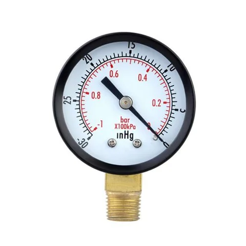 Vacuum Manometer Mini Dial Dual Scale Dial Gauge 1/4" NPT -30HG/0PS Vacuum Pressure Meter 2" Dial Digital Display Gauge