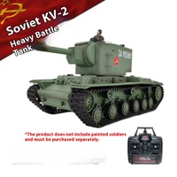 Henglong Remote-Controlled Tank Kv-2 Can Launch Smoking Tracks Large Adult Electric Military Model Boy Toy Car Multifunctional