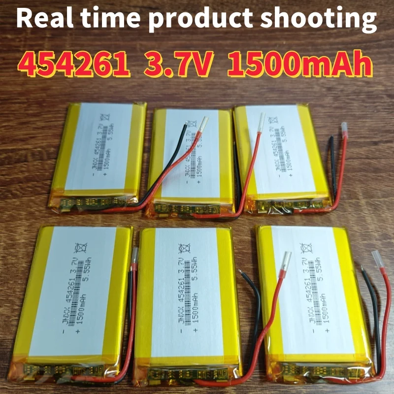 3.7V 1500mAh 454261 Battery Li-Polymer Lithium Lipo Rechargeable Batteries for Camera MP4 Driving Recorder DIY Bluetooth Speaker