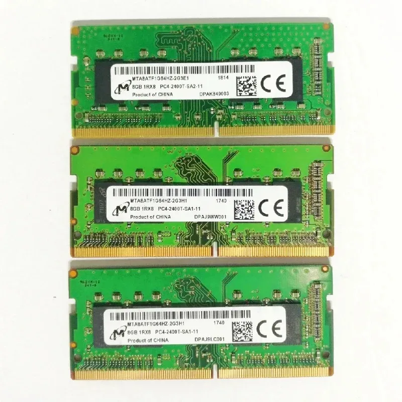 Micron RAMS DDR4 8 ГБ 2400 МГц Память для ноутбука DDR4 8 ГБ 1RX8 PC4-2400T-SA1/SA2-11 SODIMM 1,2 В