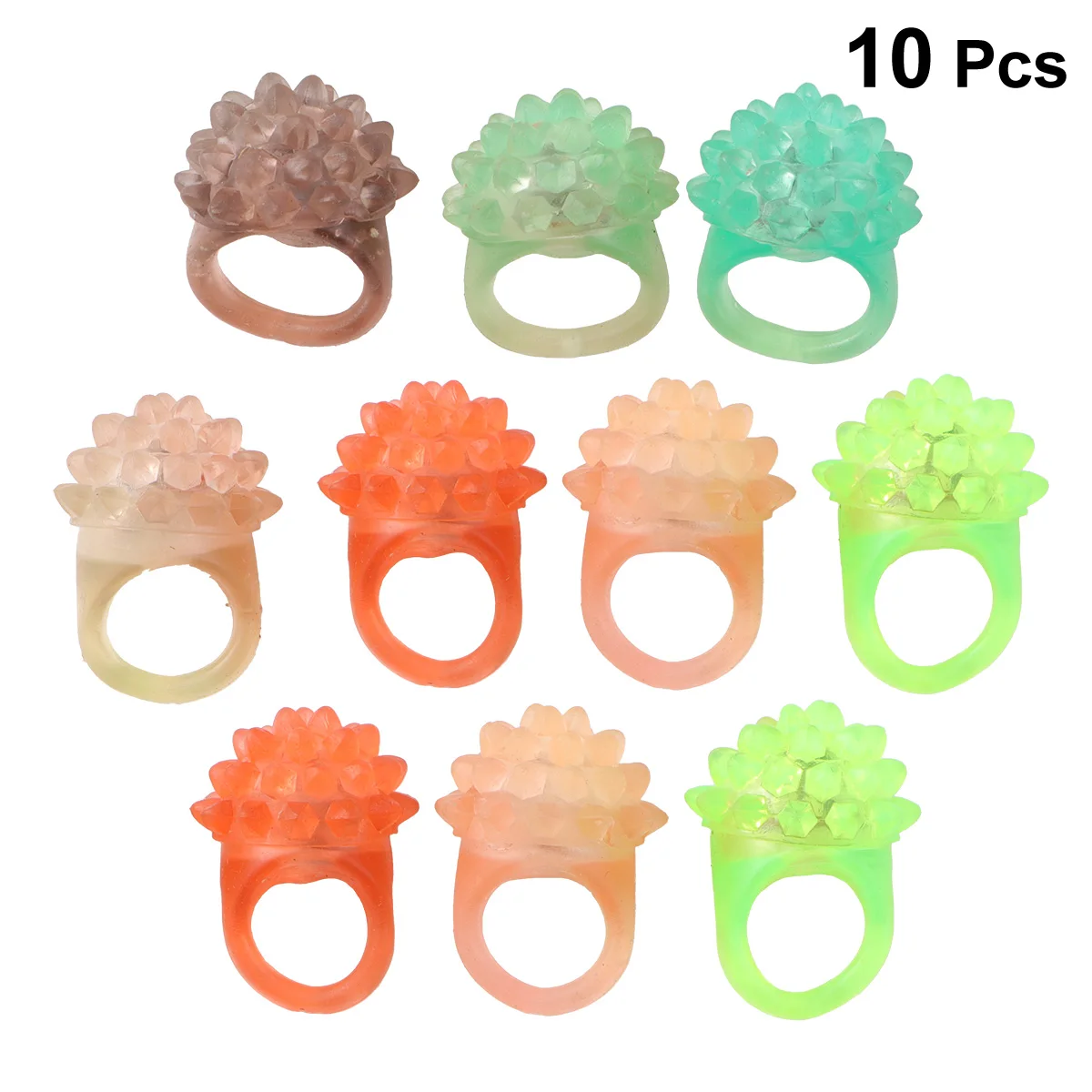 

10 Pcs Glowing Strawberry Ring Party Rings Toy LED Finger Flashing Child Kids Toys