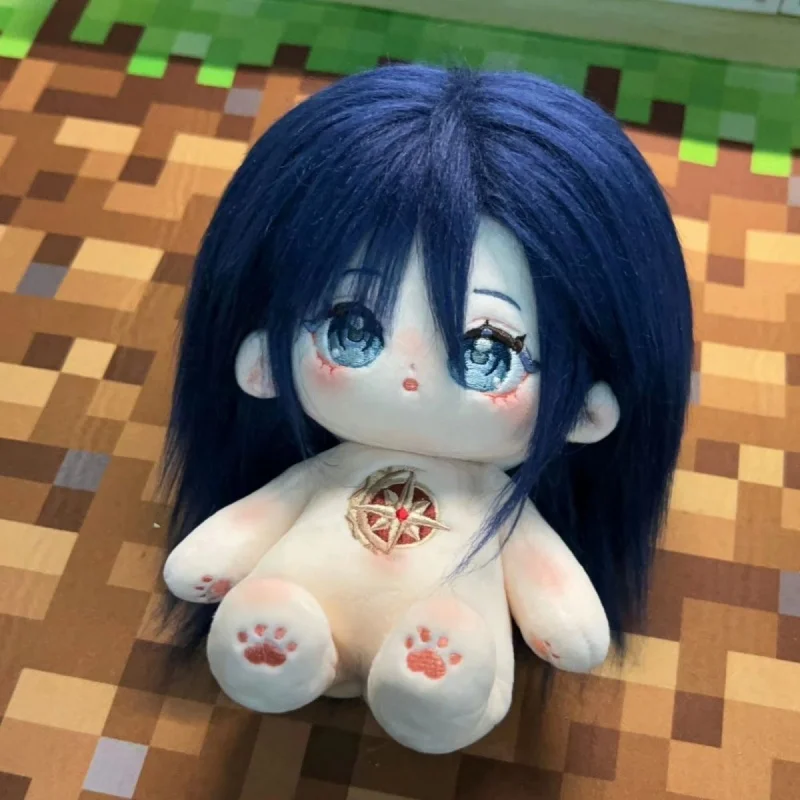 

Anime Mona Genshin Impact 20cm Nude Doll Plush Toys Soft Stuffed Plushie Can Change Clothes