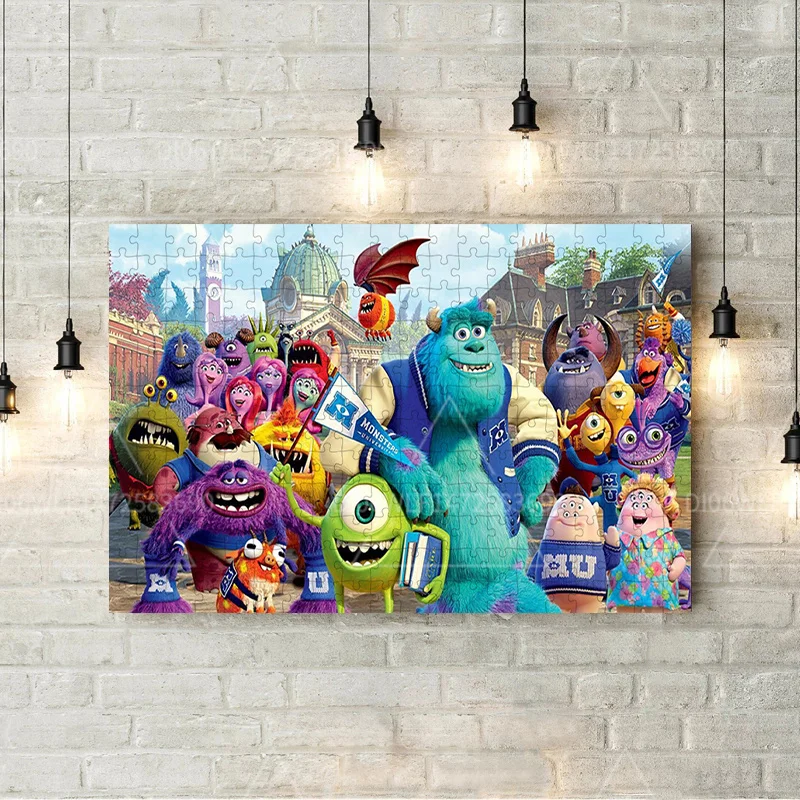 Jigsaw Puzzle Toys Disney Monsters Inc Cartoon 1000 Pieces Wooden Puzzles Children Educational Toys Adult Leisure Games Print HD