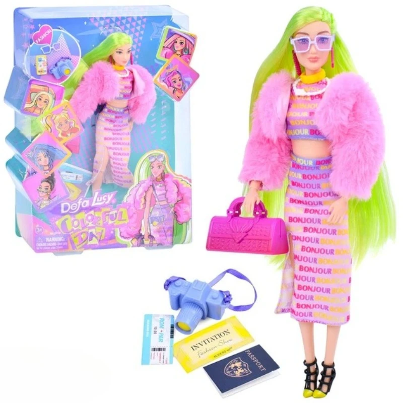

Оригинальная кукла Defa Lucy: Новый набор для модной съемки в стиле супермодели с одеждой, 1/6 масштаб, красивая кукла-девочка, подарок (без упаковки)