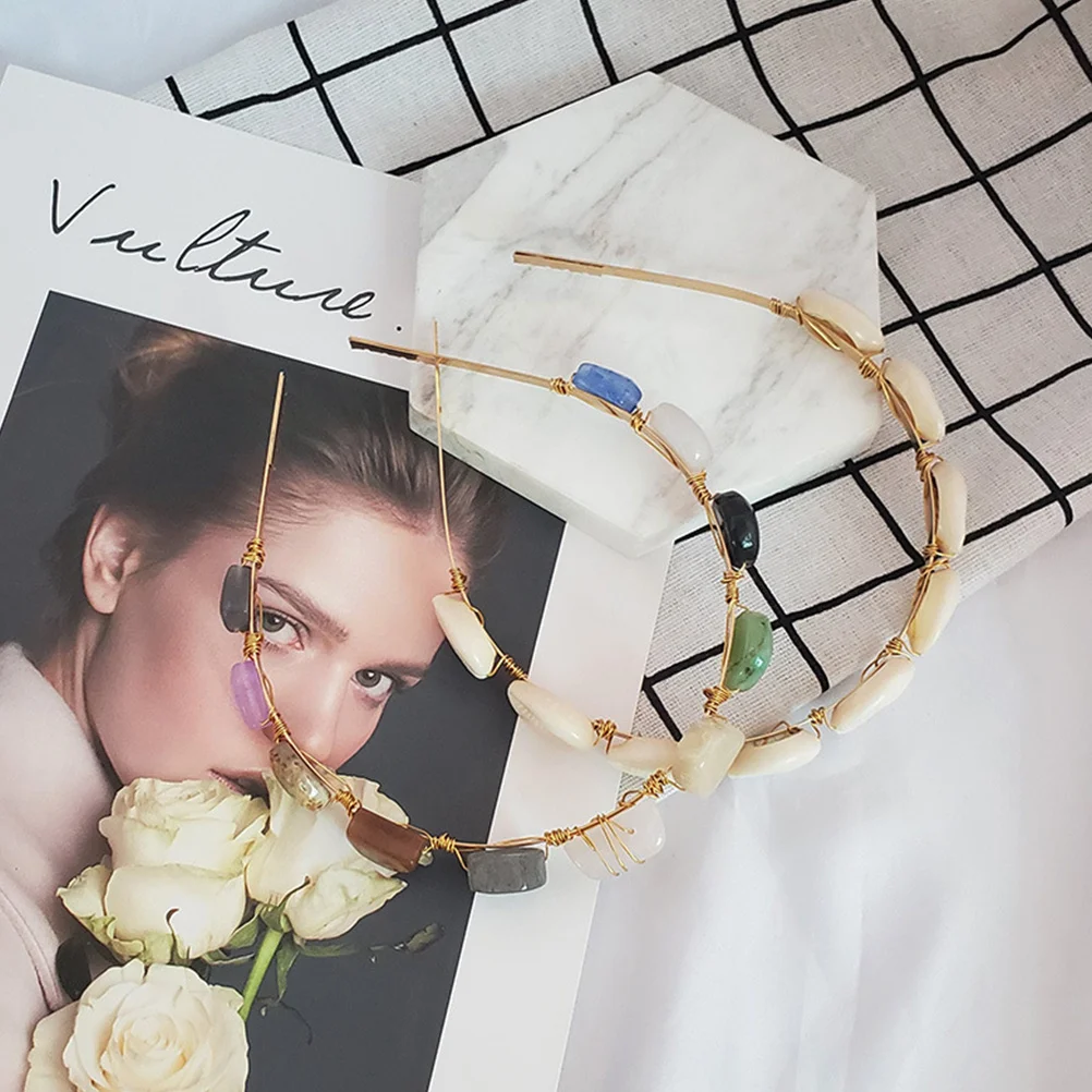 

Crystal Stone Headbands Comfortable Non-Scratch Hair Hoops Funny Happy Atmosphere Party Supplies Decorative Photo Props for All