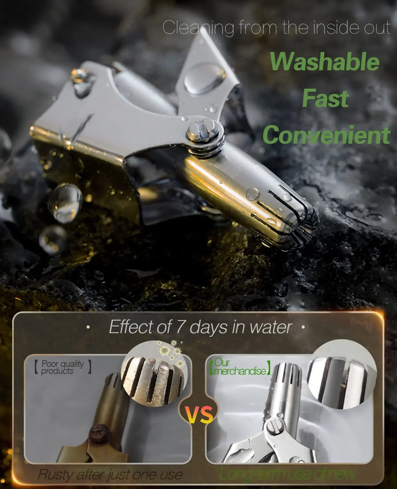 Триммер для волос в носу для мужчин без шума, моющийся ручной триммер для носа Tondeuse для носа aparador de pêlos do nariz