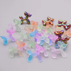 10pcs/lot Stereo Lovely Acrylic Animal Balloon Dog Charms Pendant for Jewelry Making DIY Earrings Necklace Key chain Decoration