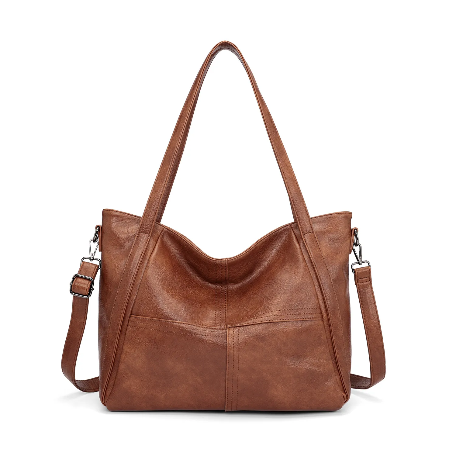 

Элегантная мягкая сумка-тоут для женщин, большая вместимость, сумка на плечо/ручная сумка, новинка 2025 года, большая сумка для поездок на работу, повседневного использования и отдыха.