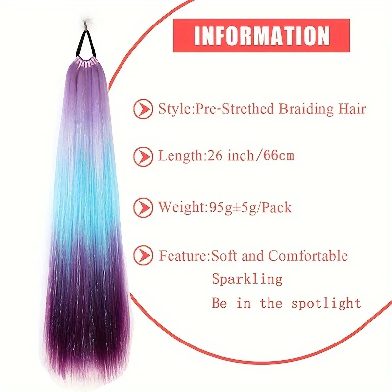 Ombre Hair Extensions Hair Tinsel 26\