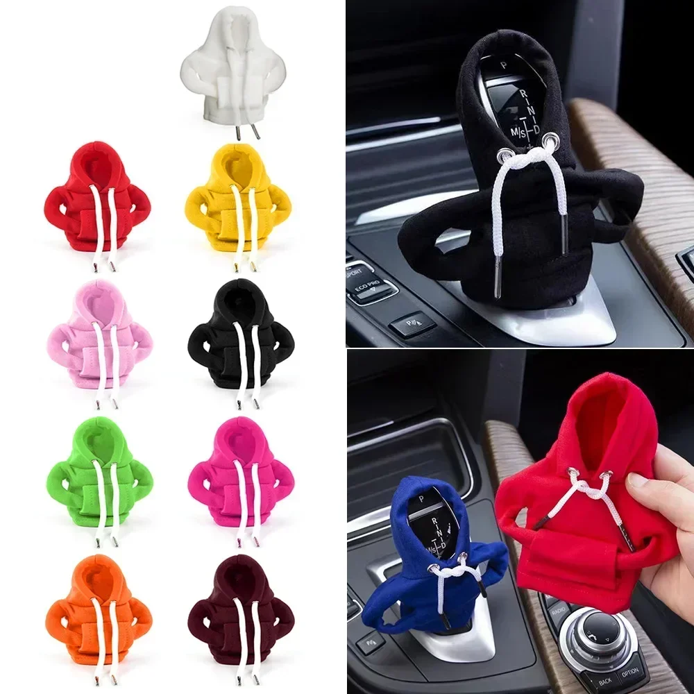

Universal Gear Shift Hoodie Cover Shift Cover Gear Handle Decoration Fits Manual Automatic Car Shift Lever Interior Decor Casual