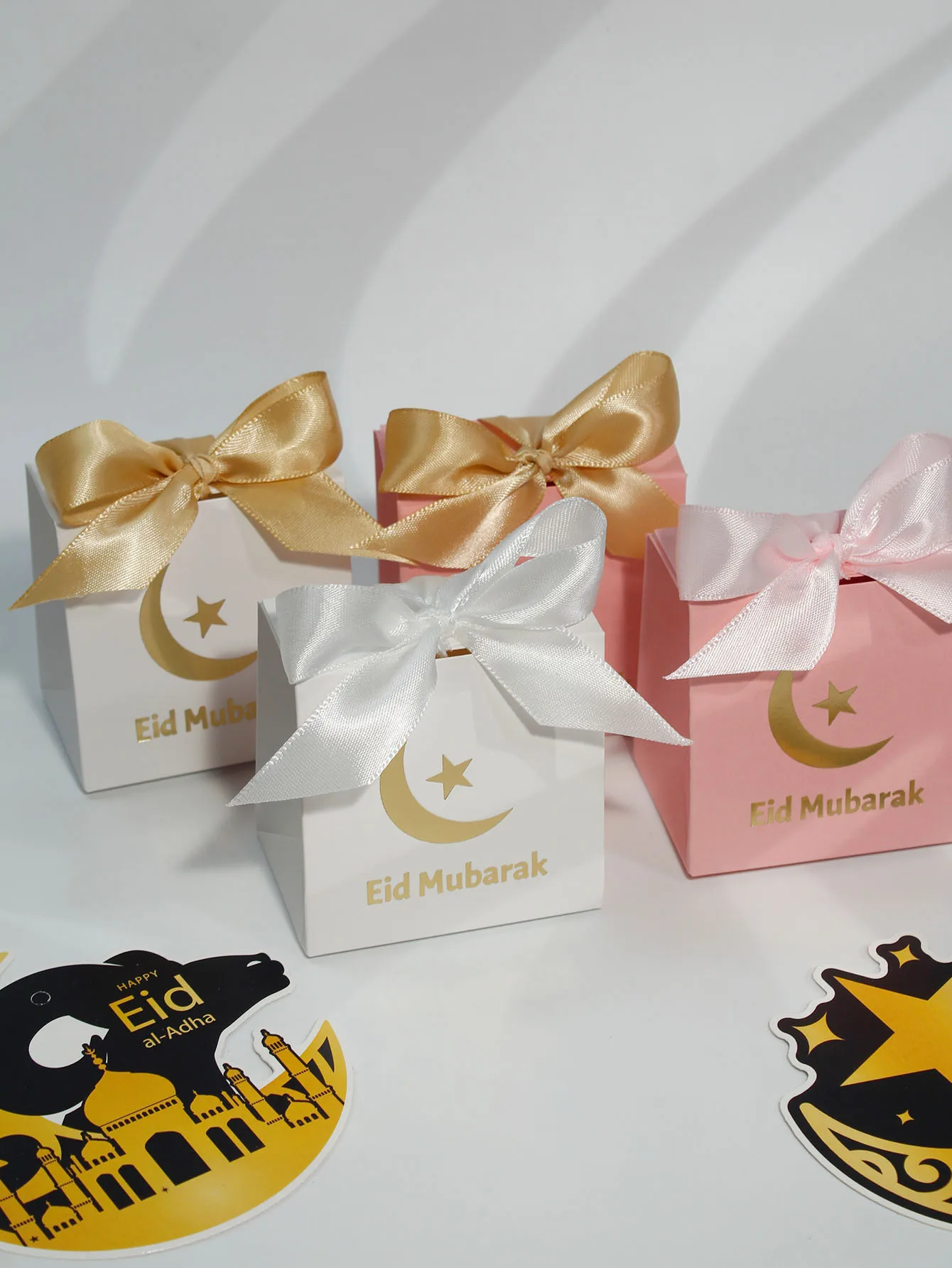 Eid al Fitr candy box, Happy Eid al Fitr during Ramadan, holiday decoration, gift giving, exquisite packaging gift box