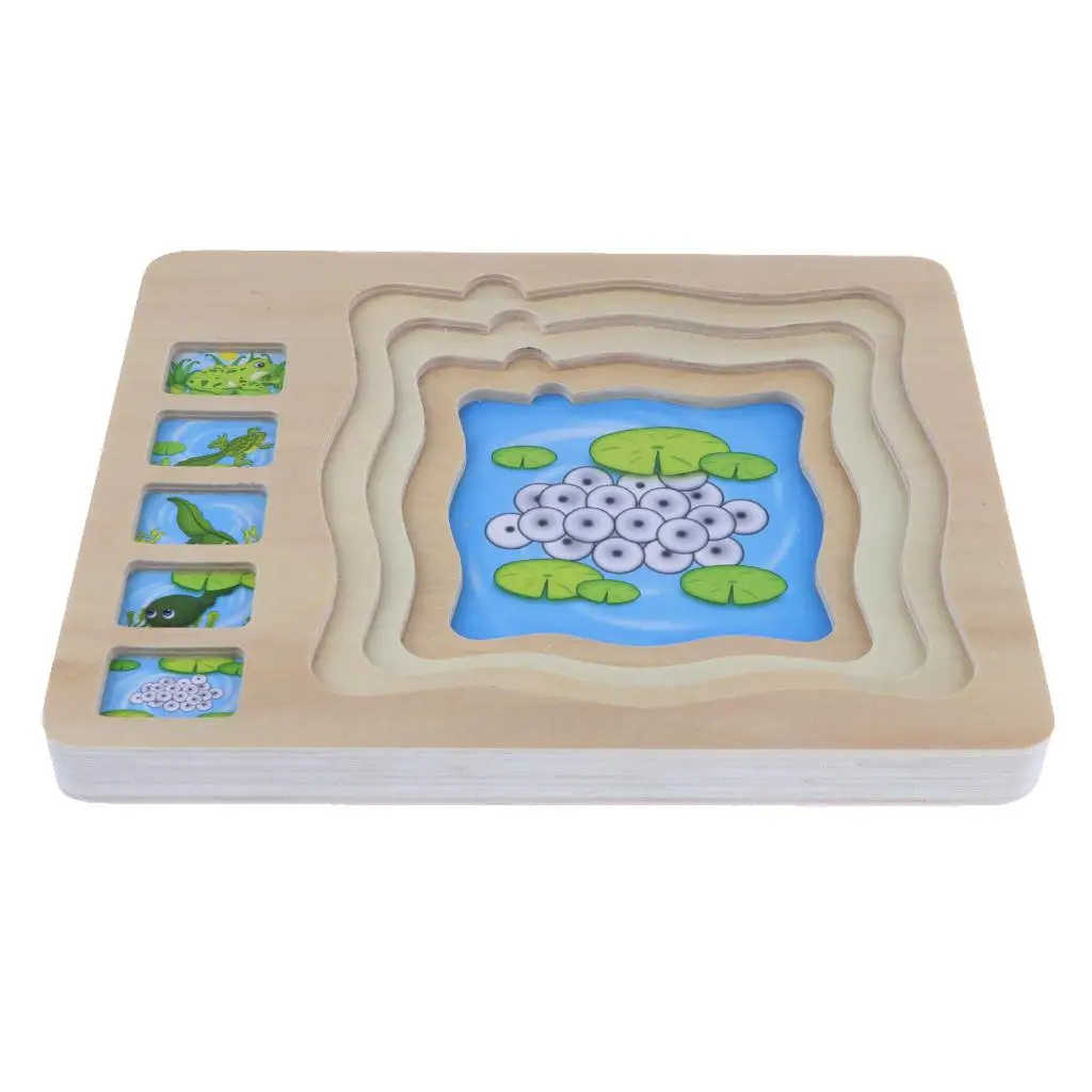 

Wooden Montessori Toy Pattern Blocks Animal Puzzle Matching Game Learning Educational Toys for Kids Development