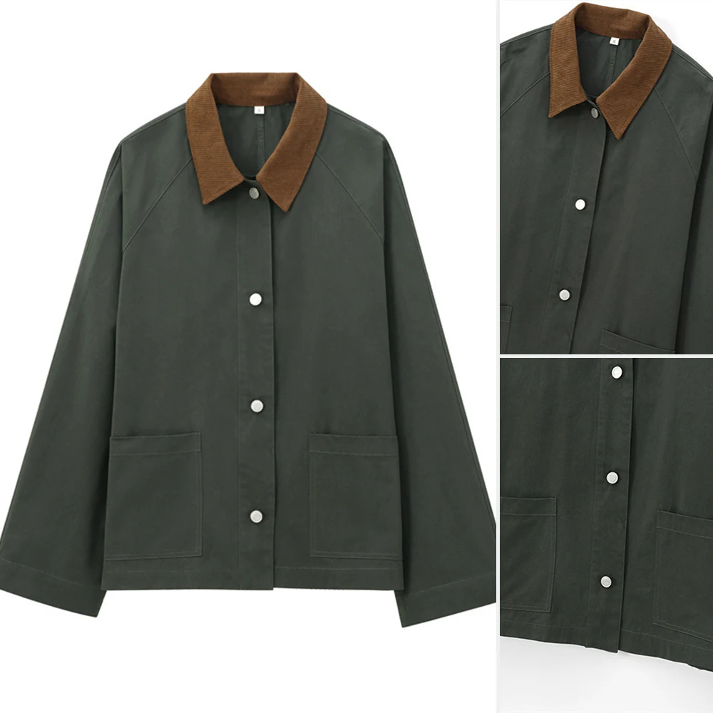 

Женская вощеная кожаная куртка во французском стиле Джокер с длинным рукавом, пальто в европейском и американском стиле для женщин