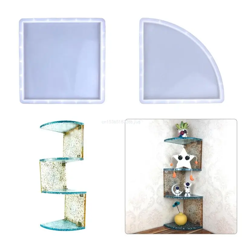 Mirror Wall Corner Bracket Pendant Mold Resin Silicone Epoxy Resin Mold Craft for Jewelry Making Home Decoration Dropship